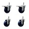 Service Caster 3.5'' Solid Poly Wheel Swivel 7/16'' Stem Caster Set 2 Total Lock Brake, 4PK SCC-GRTTL20S3514-SPUS-716138-2-S-2 - alternate 1